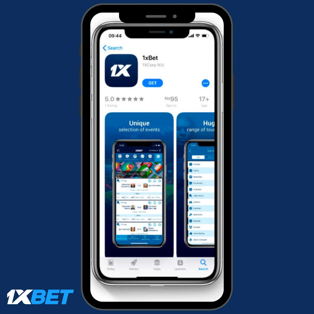 App Store search results for 1xBet